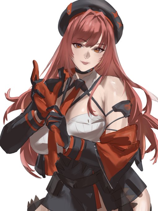 #NIKKE  #ラピ  #Rapi
ラピ:レッドフード 拉毗
不好意思 前面发现有领带右边一小块影子没有画上去,故撤回修改。这个是修改后的图片。🥺 