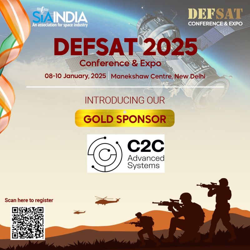 SIA - India (@sia_ind) on Twitter photo 🛰️ PARTNERSHIP ANNOUNCEMENT! 🛰️
We are happy to announce C2C Advanced Systems as a #GoldPartner!
<a href="/c2cadsystems/">C2C Advanced Systems</a> is at the forefront of the defense sector, specialising in the manufacturing of smart defense systems powered by cutting-edge technologies such as Artificial 🛰️ PARTNERSHIP ANNOUNCEMENT! 🛰️
We are happy to announce C2C Advanced Systems as a #GoldPartner!
<a href="/c2cadsystems/">C2C Advanced Systems</a> is at the forefront of the defense sector, specialising in the manufacturing of smart defense systems powered by cutting-edge technologies such as Artificial