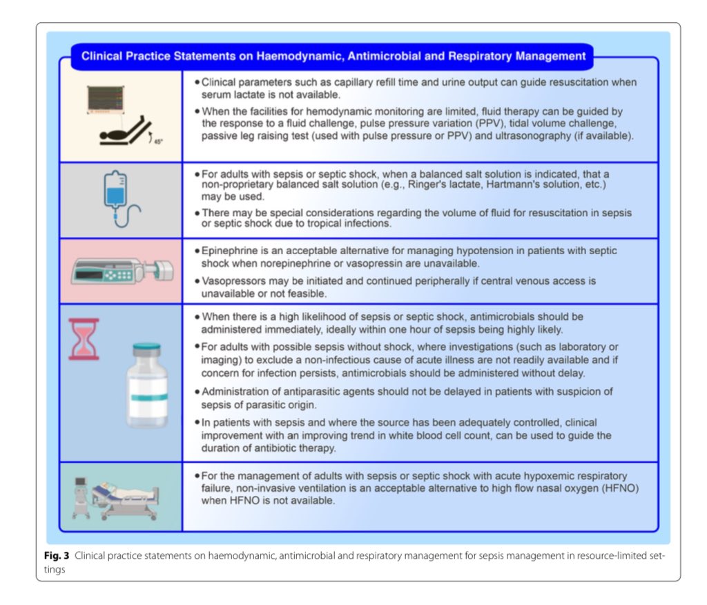 The 1st global Delphi consensus on the “Management of Adult Sepsis in Resource Limited Settings” now online in ICM link.springer.com/article/10.100…  The clinical practice statements address decision making where evidence is lacking and complement existing guidelines
