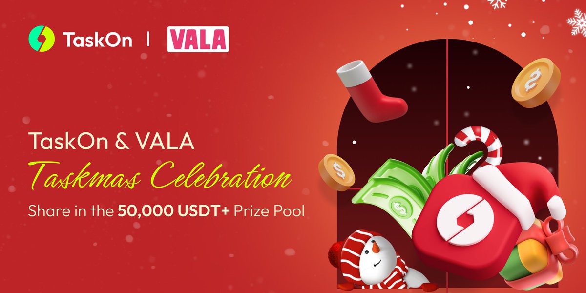 VALA (@tradevala) on Twitter photo GM VALANAUTS ๐
Our Taskmas Celebration campaign with <a href="/taskonxyz/">TaskOn | Ultimate Web3 Community Growth Platform</a> has just kicked off ๐ซ
Complete simple tasks and WIN your share of the $50,000.00 USDT prize pool ๐
Join now ๐๐ผ GM VALANAUTS ๐
Our Taskmas Celebration campaign with <a href="/taskonxyz/">TaskOn | Ultimate Web3 Community Growth Platform</a> has just kicked off ๐ซ
Complete simple tasks and WIN your share of the $50,000.00 USDT prize pool ๐
Join now ๐๐ผ