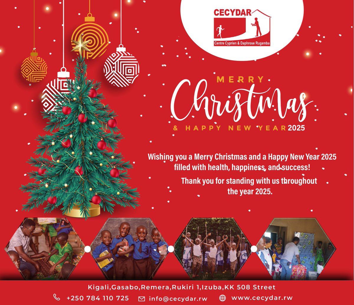Centre Cyprien et Daphrose Rugamba (@cecydar1) on Twitter photo <a href="/cecydar1/">Centre Cyprien et Daphrose Rugamba</a> wishes you a Merry Christmas and a Happy New Year 2025 filled with health, happiness, and success!
#𝗰𝗲𝗰𝘆𝗱𝗮𝗿 #𝘙𝘦𝘩𝘢𝘣𝘪𝘭𝘪𝘵𝘢𝘵𝘪𝘰𝘯 #𝗔𝗯𝗮𝘁𝗲𝗿𝗮𝘀𝗵𝗲𝗺𝗮 #𝘤𝘩𝘪𝘭𝘥𝘳𝘦𝘯 #rehabilitation #ECD #ibirezi #𝗶𝗻𝗱𝗮𝗴𝗮𝗺𝗶𝗿𝘄𝗮 #𝗮𝗯𝗮𝘁𝗲𝗿𝗮𝘀𝗵𝗲𝗺𝗮 <a href="/cecydar1/">Centre Cyprien et Daphrose Rugamba</a> wishes you a Merry Christmas and a Happy New Year 2025 filled with health, happiness, and success!
#𝗰𝗲𝗰𝘆𝗱𝗮𝗿 #𝘙𝘦𝘩𝘢𝘣𝘪𝘭𝘪𝘵𝘢𝘵𝘪𝘰𝘯 #𝗔𝗯𝗮𝘁𝗲𝗿𝗮𝘀𝗵𝗲𝗺𝗮 #𝘤𝘩𝘪𝘭𝘥𝘳𝘦𝘯 #rehabilitation #ECD #ibirezi #𝗶𝗻𝗱𝗮𝗴𝗮𝗺𝗶𝗿𝘄𝗮 #𝗮𝗯𝗮𝘁𝗲𝗿𝗮𝘀𝗵𝗲𝗺𝗮