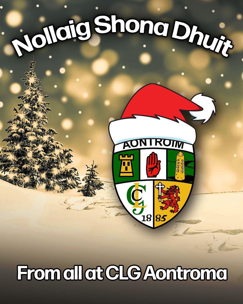 AontroimGAA's tweet photo. Nollaig Shona Dhuit from CLG Aontroma ππ€ππ
π»β¨
Wishing all of our fans, followers and friends a very safe Christmas and Happy New Year!
See you all for a massive 2025 πβ° #Saffmas #AontroimAbΓΊ https://t.co/mqZVLrJA2H