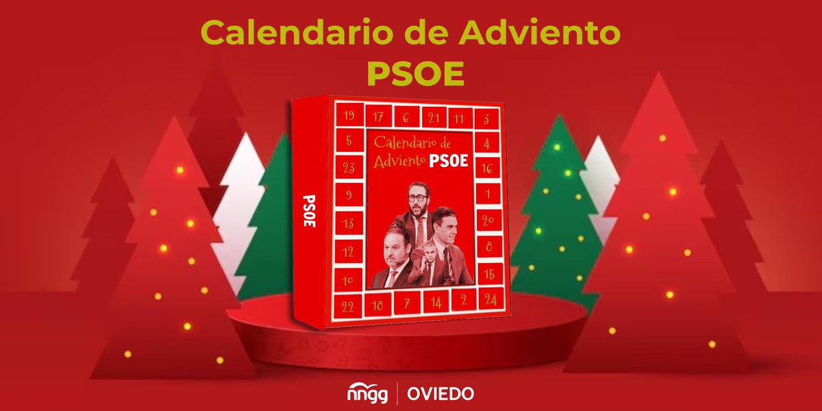 📅 El particular Calendario de Adviento del PSOE.

🧵 Abrimos hilo con algunos de los mejores regalos que nos ha ido dejando (no caben todos en una única publicación 😅).