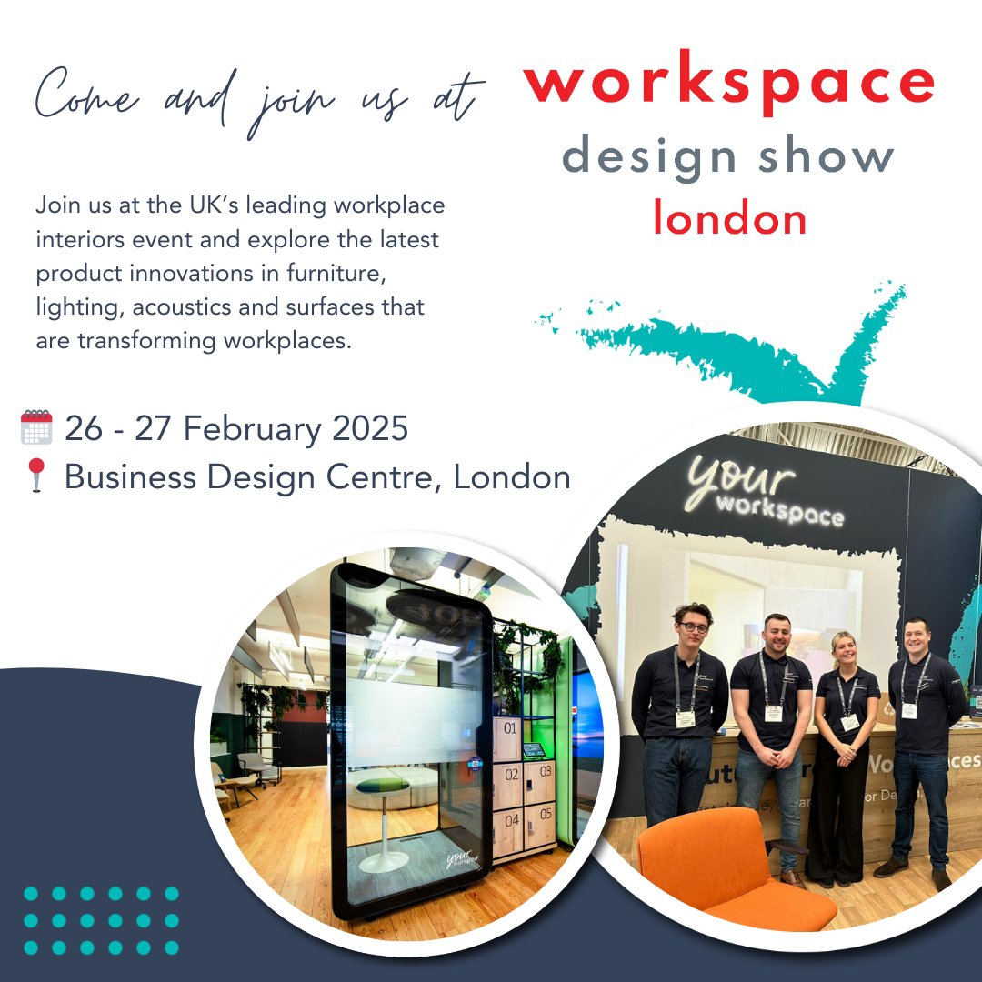 We're exhibiting at the <a href="/WorkspaceShowUK/">Workspace Design Show UK</a>! 🎉🙌

Explore innovative designs and discover how we’re shaping the future of workspaces.

📅 26 - 27 February 2025
📍 Business Design Centre, London

Register now 👉 zurl.co/UK7Xr

#WorkspaceDesignShow #WorkspaceDesign