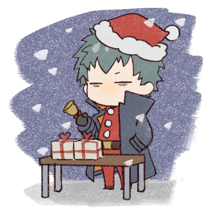 クリスマスケーキを売る斎藤さんを置いておきますね 