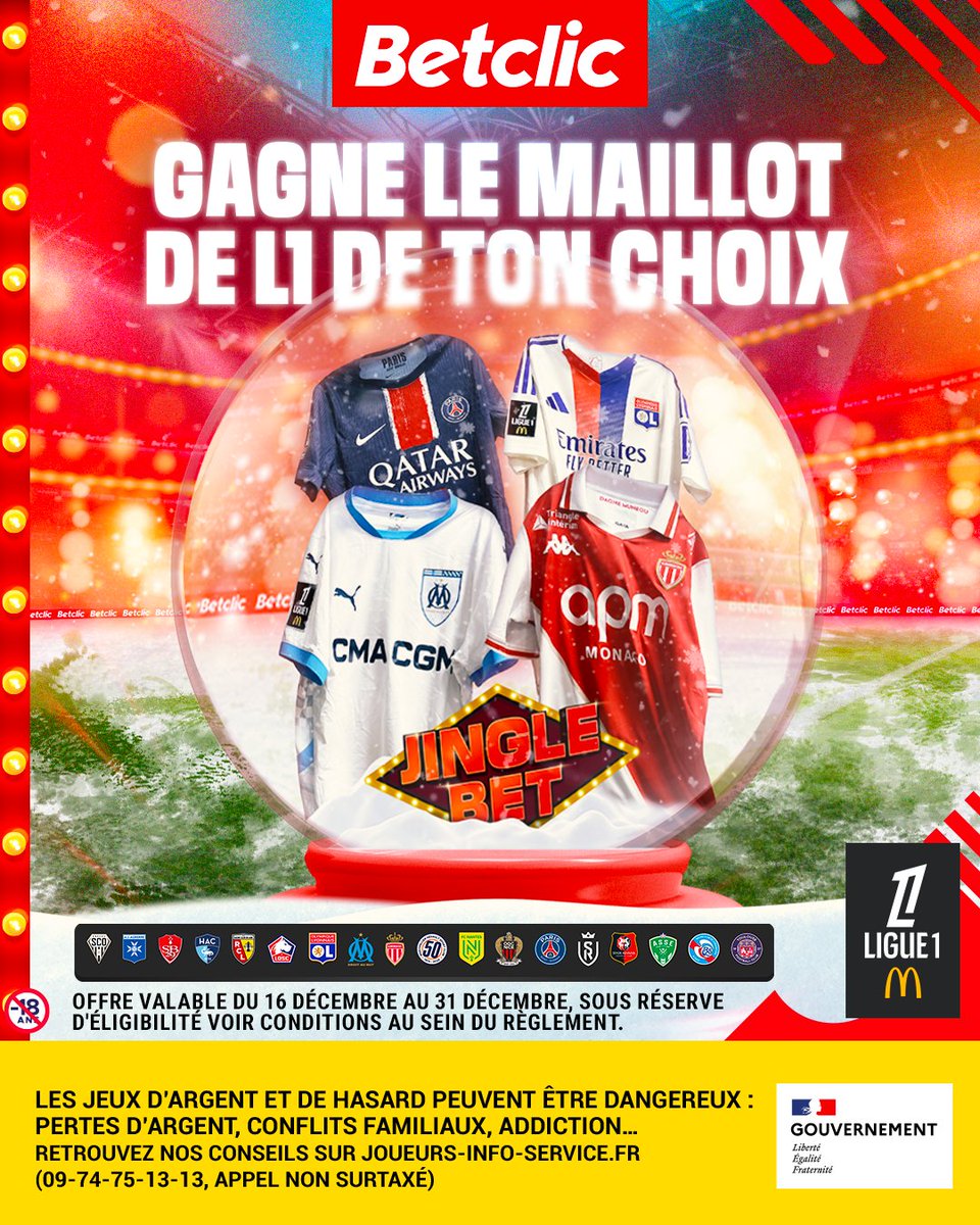 Actu Foot (@actufoot_) on Twitter photo ๐ ร GAGNER : ๐๐ ๐ ๐๐๐๐๐ข๐ง ๐๐ ๐'๐ฬ๐ค๐จ๐๐ฃ๐ ๐๐ ๐๐๐๐จ๐ ๐ญ ๐๐ ๐ง๐ข๐ก ๐๐๐ข๐๐ซ ! ๐คฉ๐
Pour jouer :
๐ ๐ฅ๐ง + ๐๐ข๐๐๐ข๐ช <a href="/Betclic/">Betclic ๐</a> et <a href="/ActuFoot_/">Actu Foot</a>
๐๏ธ ๐๐ป๐ฑ๐ถ๐พ๐๐ฒ ๐ฒ๐ป ๐ฐ๐ผ๐บ๐บ๐ฒ๐ป๐๐ฎ๐ถ๐ฟ๐ฒ le maillot que tu souhaites, et la taille souhaitรฉe
๐ Tirage au ๐ ร GAGNER : ๐๐ ๐ ๐๐๐๐๐ข๐ง ๐๐ ๐'๐ฬ๐ค๐จ๐๐ฃ๐ ๐๐ ๐๐๐๐จ๐ ๐ญ ๐๐ ๐ง๐ข๐ก ๐๐๐ข๐๐ซ ! ๐คฉ๐
Pour jouer :
๐ ๐ฅ๐ง + ๐๐ข๐๐๐ข๐ช <a href="/Betclic/">Betclic ๐</a> et <a href="/ActuFoot_/">Actu Foot</a>
๐๏ธ ๐๐ป๐ฑ๐ถ๐พ๐๐ฒ ๐ฒ๐ป ๐ฐ๐ผ๐บ๐บ๐ฒ๐ป๐๐ฎ๐ถ๐ฟ๐ฒ le maillot que tu souhaites, et la taille souhaitรฉe
๐ Tirage au