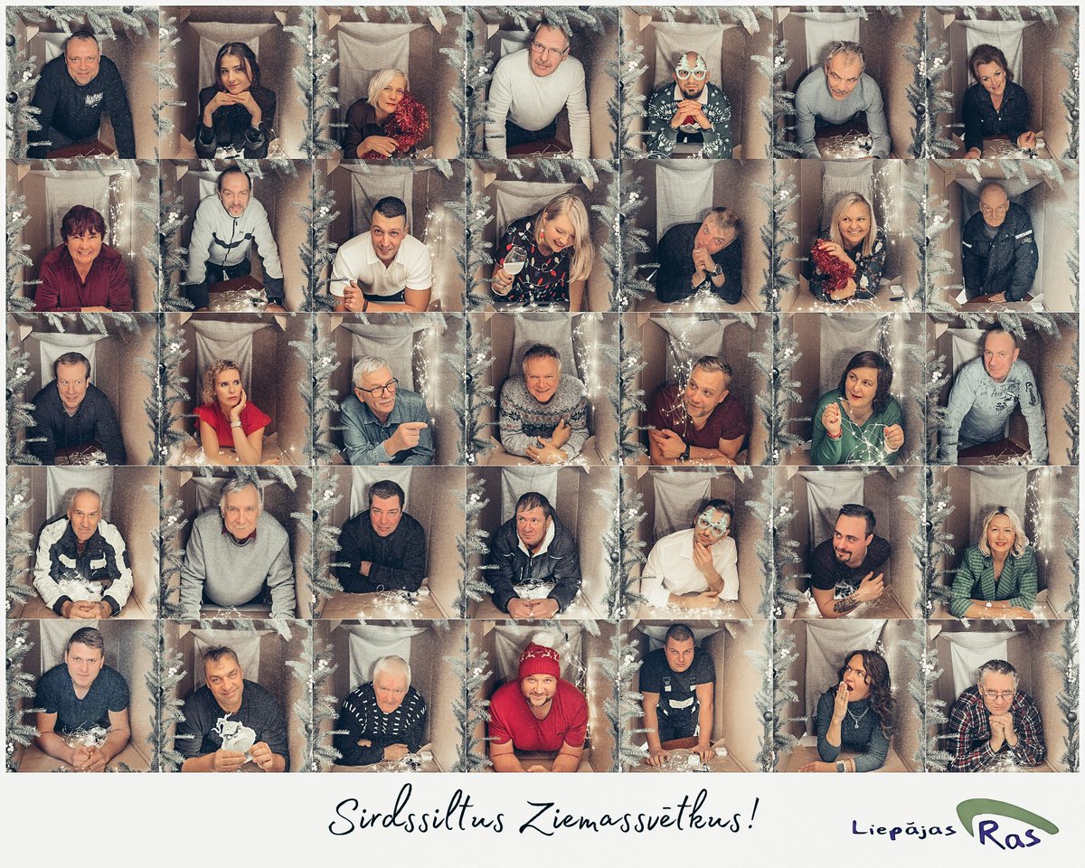 Sirdssiltus un gaišus Ziemassvētkus! 
Lai mājās valda miers, prieks un mīlestība, bet sirdis piepildās ar gaišām domām un patīkamiem mirkļiem.
Vēl Liepājas RAS kolektīvs.