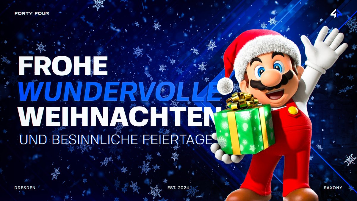 Die Crew vom #FORTYFOUR wünscht allen Followern, Freunden und Partnern FROHE #WEIHNACHTEN und besinnliche Feiertage! 🎄

Wir hoffen ihr habt eine stressfreie Zeit und genießt sie im Kreise eurer Lieben. 🥰

#Dresden #MORETHANGAMING #Christmas #GamingSzeneDresden #Gaming #ESport