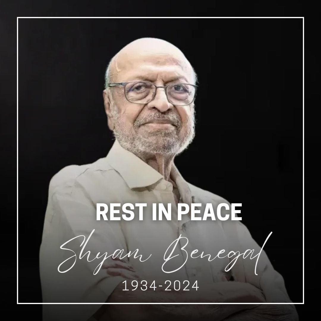 RSACE_Live's tweet photo. It is with deep sorrow that I mourn the passing of Shyam Benegal, an extraordinary filmmaker whose vision and craft shaped Indian parallel cinema. On behalf of all who had the privilege of working with him, I extend my heartfelt condolences to his family. Rest in peace, Shyam. https://t.co/1EZYhC1Piz