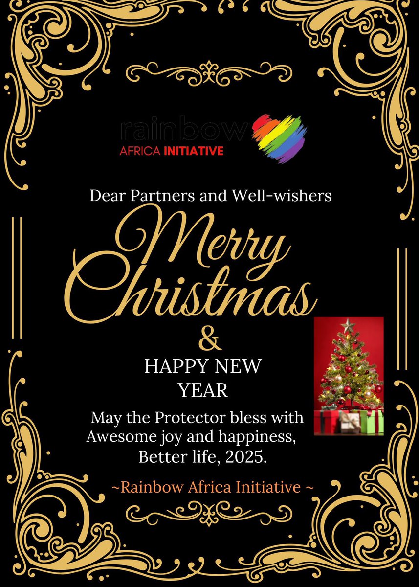 raim_ug's tweet photo. To y’all our partners, colleagues, and well wishers, at Rainbow Africa Initiative, we’d like to wish you better and great festival seasons.
We are closed until next year. Team on break 💃 https://t.co/N8Eshey0dl