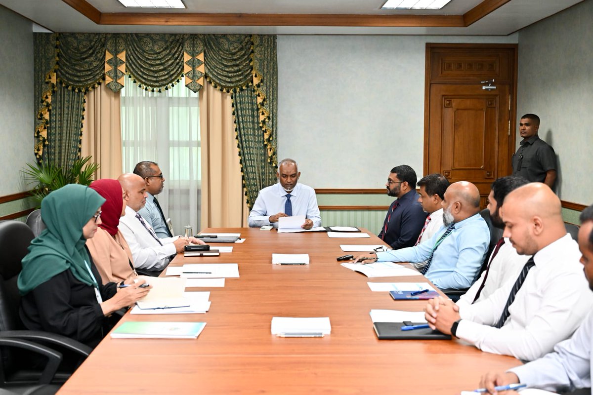 NDMAmv's tweet photo. The Disaster Risk Reduction Strategy of Maldives, 2024 - 2030 has been endorsed today by the Disaster Management Council chaired by His Excellency President Dr. Mohamed Muizzu. With this endorsement the Maldives has met the Target E of the Sendai Framework for DRR. https://t.co/k6G2plMoWe