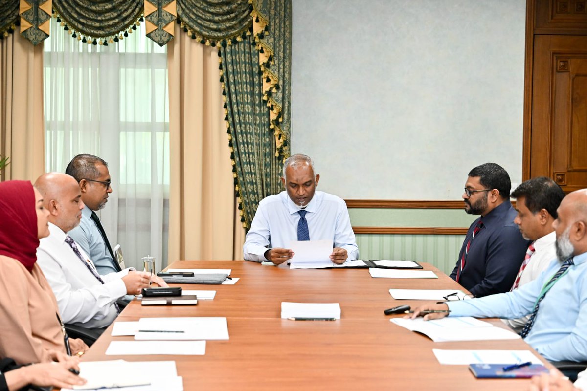 NDMAmv's tweet photo. The Disaster Risk Reduction Strategy of Maldives, 2024 - 2030 has been endorsed today by the Disaster Management Council chaired by His Excellency President Dr. Mohamed Muizzu. With this endorsement the Maldives has met the Target E of the Sendai Framework for DRR. https://t.co/k6G2plMoWe