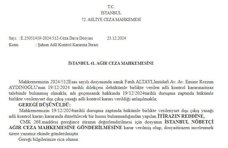 ErdemOzveren571's tweet image. 💢 Fatih Altaylı ile Karşılılı Taraf Olduğumuz Dosyada Kendisine 2 Yıl 3 Ay 
Hapis Cezası ile Yurt Dışına Çıkış Yasağı Verildi. 

Altaylı 'nın Yurt Dışı Çıkış Kararına İtirazı
ise Reddedildi. Karar istinaf da
Onaylanırsa 28 Şubat da Müslümanları "ispiyon" Etme Görevini üstlenen…