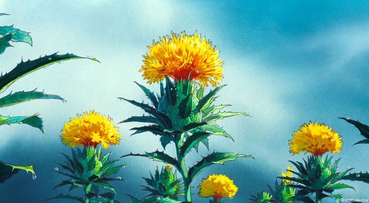anime_'s tweet image. Studio Ghibli flowers 🌸