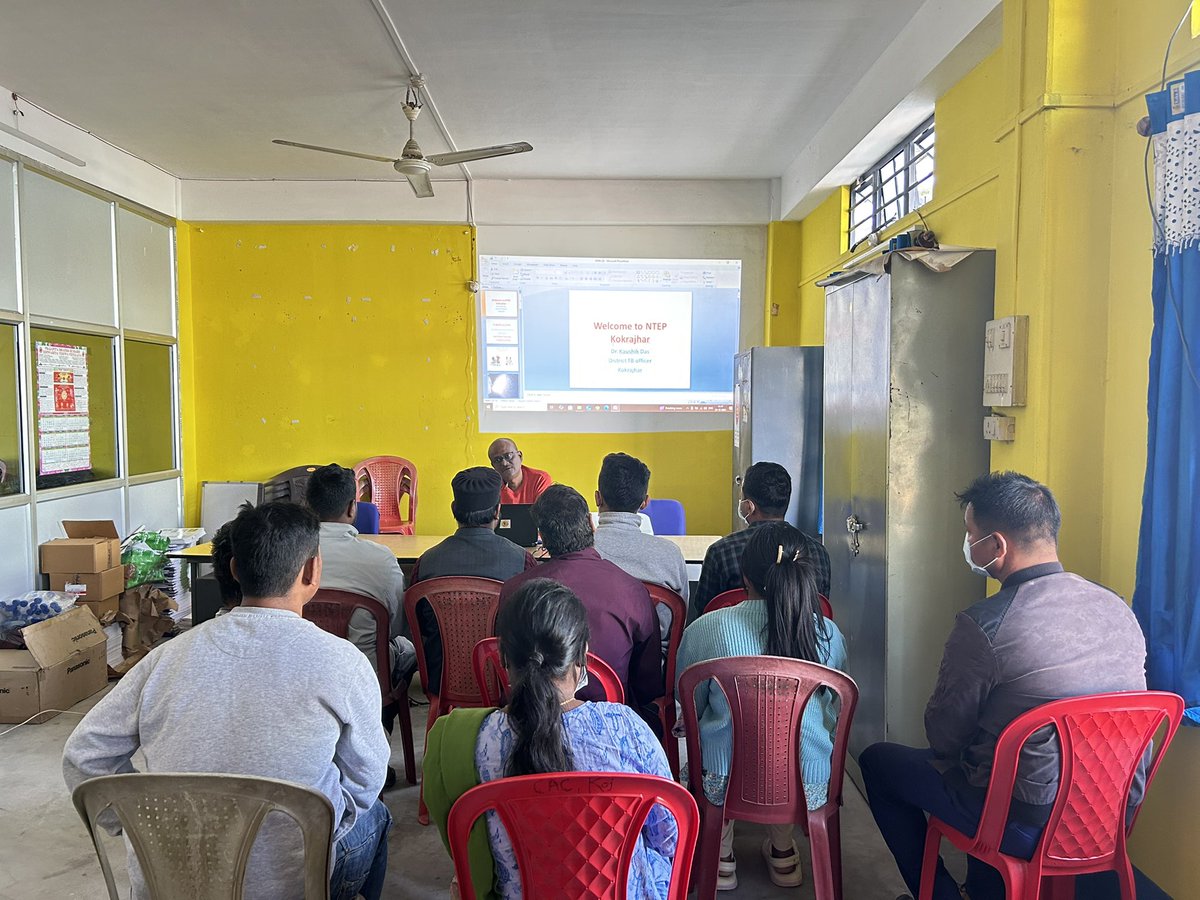 NTEP48152085145's tweet photo. A few glimpses of today’s ‘100 days Campaign on TB Elimination’ &amp; training sessions of MMU @TbDivision @AssamSto @dckokrajhar @nhm_assam https://t.co/TbgSiEfHUO