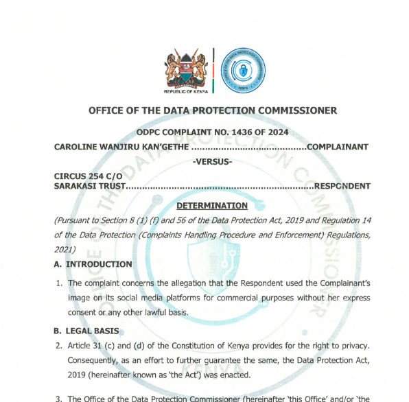 Lawpointuganda's tweet image. Data Protection &amp;amp; Privacy Law: A Warning for Ugandan Event Organizers: Posting Event Photos Without Consent Could Lead to Legal Trouble

Here's a wonderful one from Kenya 

𝐒𝐚𝐫𝐚𝐤𝐚𝐬𝐢 𝐓𝐫𝐮𝐬𝐭 𝐟𝐢𝐧𝐞𝐝 𝐊𝐞𝐬. 𝟓𝟎𝟎,𝟎𝟎𝟎 𝐟𝐨𝐫 𝐄𝐯𝐞𝐧𝐭 𝐏𝐡𝐨𝐭𝐨 𝐮𝐬𝐞

Kenya's