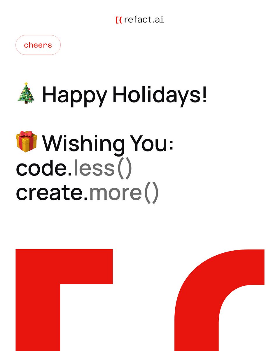 refact_ai's tweet image. 🎄 Ever wished for a digital twin to handle tasks while you focus on what matters?
🎁 Switch to the pre-release version on VS Code to try @refact_ai Agent today!
Let’s continue shaping the future of programming together in 2025!
#AI #AIforProgramming #AIAgent