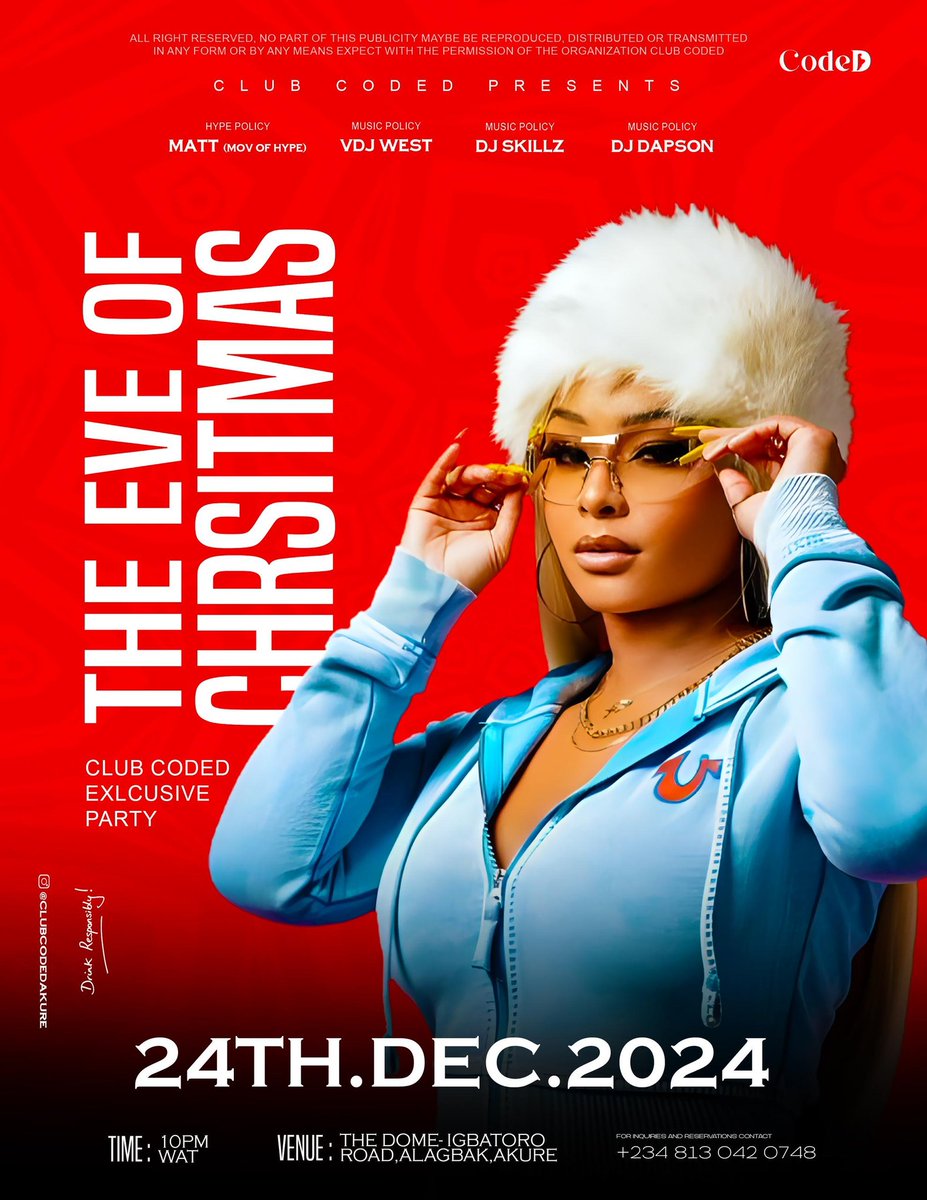 ClubCoded's tweet photo. Club Coded exclusive party tonight 

The Eve of Christmas 

10 PM

📍 The Dome

Are you ready for our strippers night this Friday? https://t.co/QcDIHbSvnq