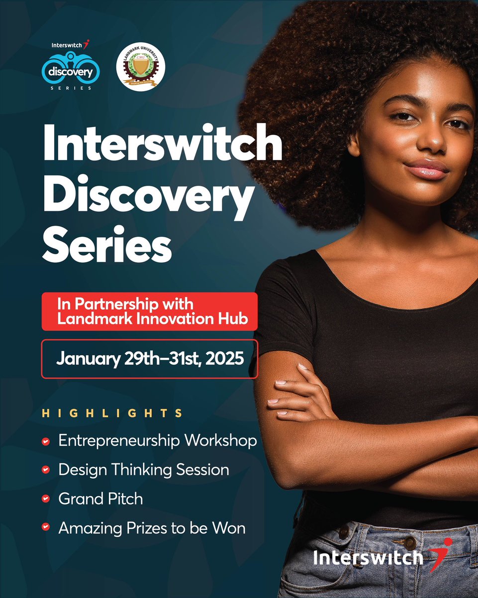 InterswitchGRP's tweet image. 📢 The #InterswitchDiscoverySeries remains live and active!🌟 

Get ready to discover, innovate, and transform!🔥 

Want to join the next generation of innovators? Simply shoot us a line at innovation@interswitchgroup.com.
 
#RisingStars⭐ 
#NeverS20P⏩