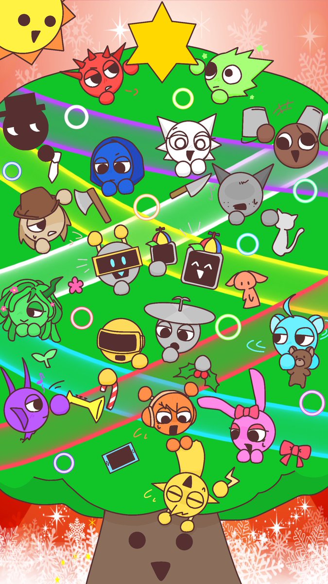 ✧*｡🎄𝐌𝐞𝐫𝐫𝐲𝐂𝐡𝐫𝐢𝐬𝐭𝐦𝐚𝐬🎄✧*｡

今日明日でクリスマス絵投稿します🎅
間に合えば＼_(･ω･`)ｺｺ重要！

こっち全員集合、明日は今年たくさん書いた子達で構成してます🍀*゜
 #sprunki