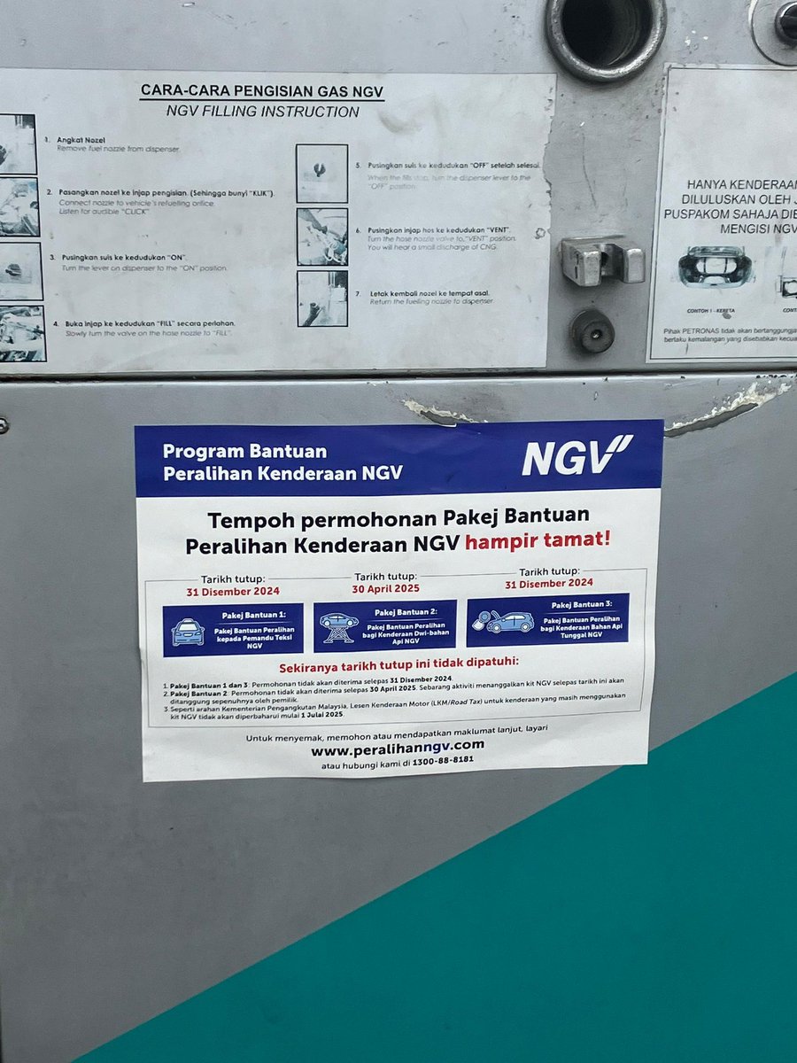 ConnorTan2005's tweet photo. NGV is widely spread among taxis and transporting sectors as it is cheap upon refuelling to full tank. Petronas NGV promoted that it has cleaner emissions as it produces 50% less carbon monoxide. NGV is in the process of shutting down to promote Electric Vehicles (EV). 2/2 https://t.co/POujgHCk4X
