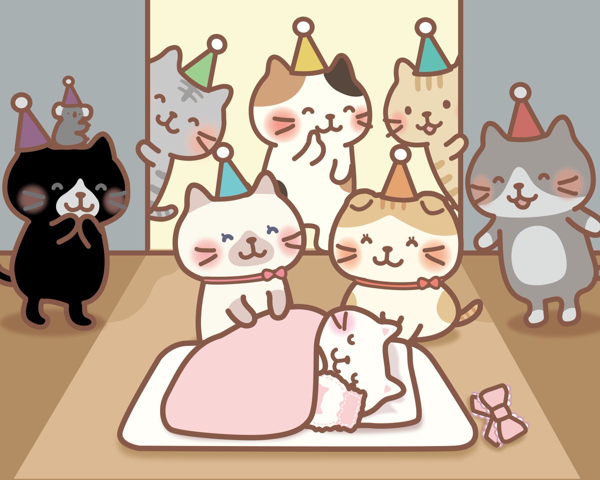 fukufuku_nyanko's tweet photo. 今日はしろたまちゃんのお誕生日✨
みんにゃにも一緒にお祝いしてほしいにゃ～～🐾

たーーっくさんの🎂を送ってにゃ💕

＃ふくふくにゃんこ集会 https://t.co/O8P1AHfFmK