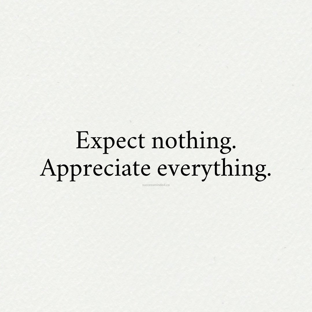 Expect nothing.