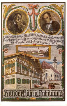 DerAltePoet's tweet image. Heute vor 206 Jahren, am 24. Dezember 1818, überreichte der Pfarrer Joseph #Mohr dem Dorflehrer und Organisten Franz Xaver Gruber ein Gedicht mit der Bitte dazu eine Melodie zu verfassen. Noch am selben Tag wurde Stille Nacht, heilige Nacht in der Christmette zum 1. Mal gesungen.