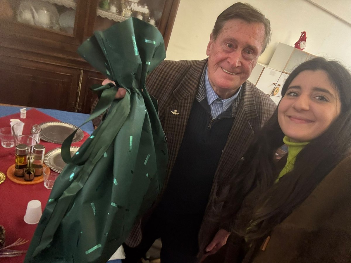silviocrisari's tweet photo. My wife gave me the most beautiful gift: her heart. Through "The Grandchildren of Santa Claus," she fulfilled the wishes of two elderly people who had gone without gifts last year. Proud to share my life with someone who chooses to give hope instead of seeking for herself. ❤️ https://t.co/QI8xIkPQes