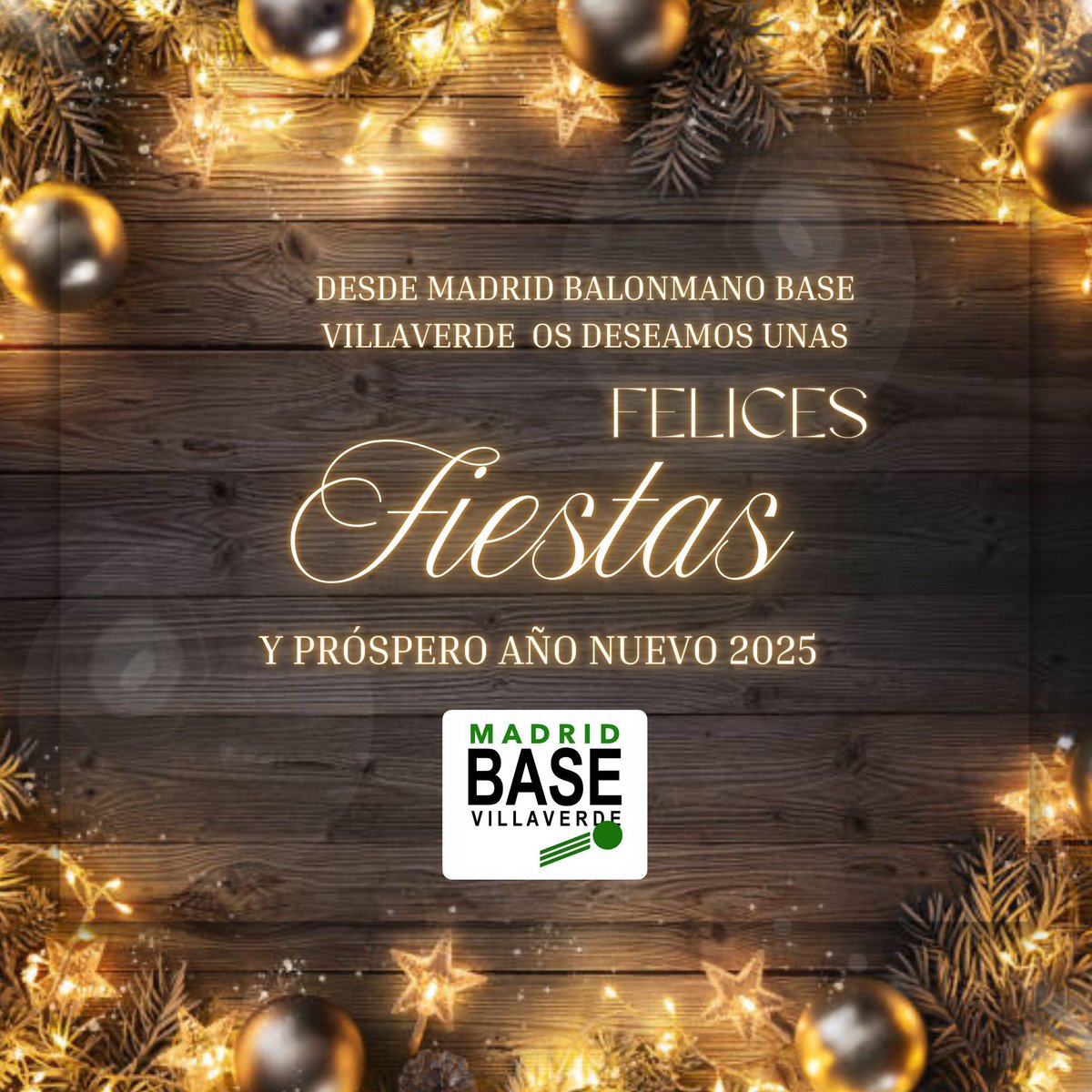 Desde el Madrid Balonmano <a href="/base_villaverde/">Madrid Base Villaverde</a> os deseamos que paséis unas Felices Fiestas y un prospero año nuevo 2025 lleno de éxitos en lo personal, en lo deportivo y en lo institucional.