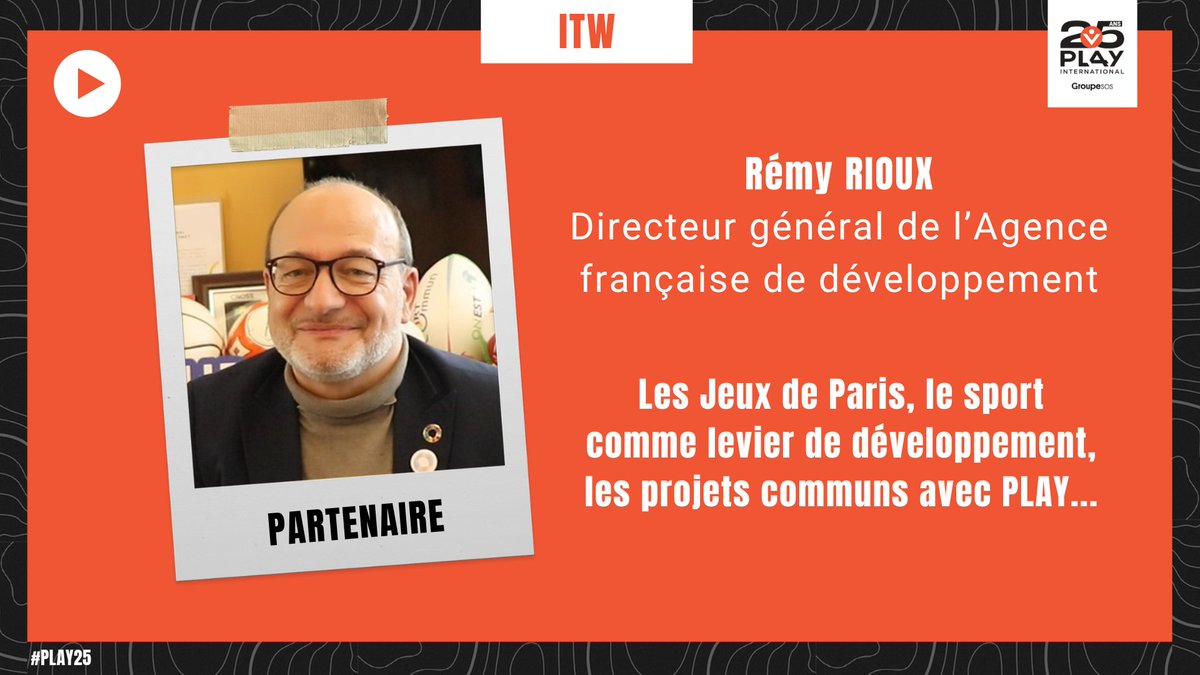 pl4y's tweet photo. #PLAY25 2⃣5⃣L'année se termine, et notre série de 25 témoignages "anniversaire" aussi. Nous avons choisi de la clôturer avec celui de Rémy Rioux, directeur général de l'@AFD_France, partenaire majeur de PLAY.
▶️https://t.co/q6hxO14zTj https://t.co/iDdsf895Og