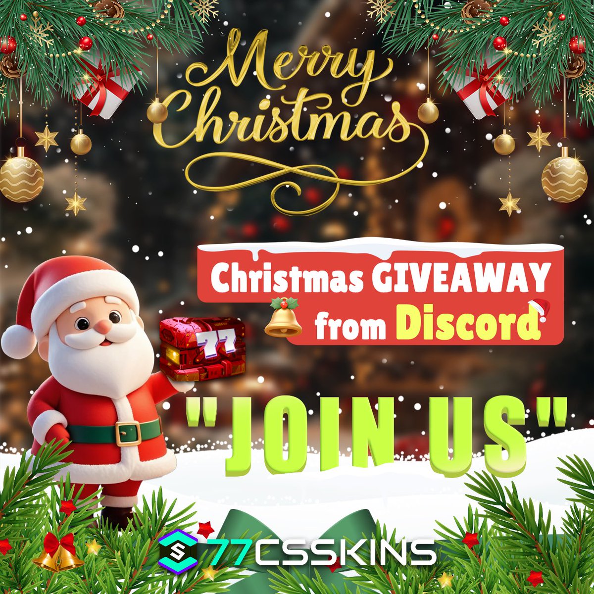 77CSSKINS's tweet image. 🎄 Christmas Skins Giveaway is Here! 🎄

Celebrate the holiday season with us! Join our Discord community and participate in our exclusive Christmas giveaway event. 🎁

🎉 What’s in store?

•Daily and Weekly Giveaways
•Exclusive Task-based Rewards

👉🏻discord.gg/BJJq8emAWd