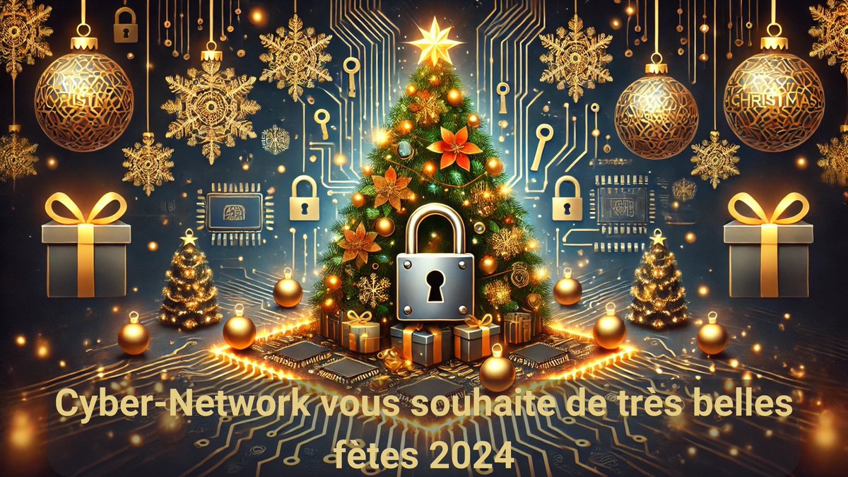 Slconseils1's tweet photo. 🎄 Joyeuses fêtes à tous ! 🎄

Que cette fin d’année soit pleine de joie, de sérénité… et sans cyberattaques sous le sapin ! 🎁

Prenez soin de vous et de vos données.

#JoyeusesFêtes #Cybersécurité #CyberNetwork https://t.co/X8k3FARpeg