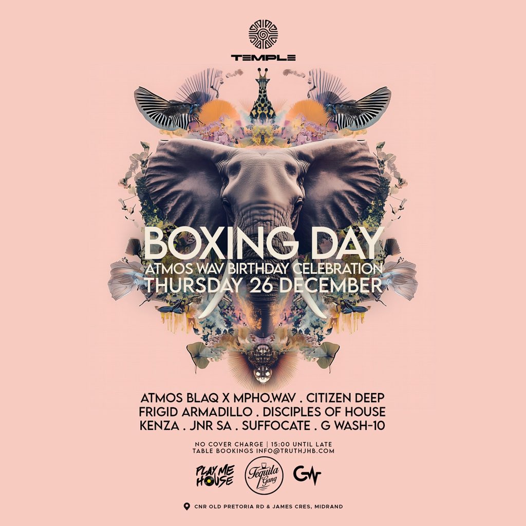 Guys. On the 26th Of December, we will be celebrating my birthday and @mpho.wav and we decided that we would actually love to celebrate it with you guys, the people that have been supporting our music. This is an official invite to everyone, friends and family. All the details