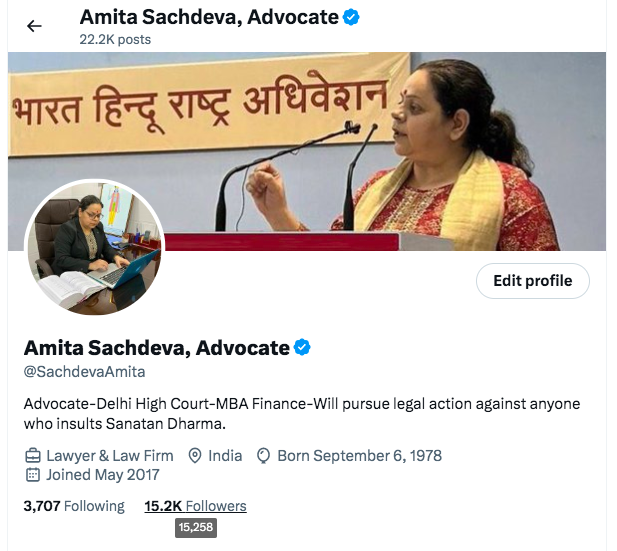 SachdevaAmita's tweet photo. 🙏 My reach has been dropping significantly, and standing against anti-Hindu and anti-Nation narratives could be one of the reasons.

However, I firmly believe that if my reach is up to Bhagwan Shri Krishna, it will encompass all the reach I need. 🌟 With His blessings, even the smallest voice can create the biggest impact. I will continue to do my karma with dedication and truth, leaving the results in His Divine Hands.

Thank you to everyone who stands for Dharma and the Nation. 
Together, we can overcome every challenge. 🙌🇮🇳

#Dharma #NationFirst #BhagwanKrishnaBlessings #TruthPrevails