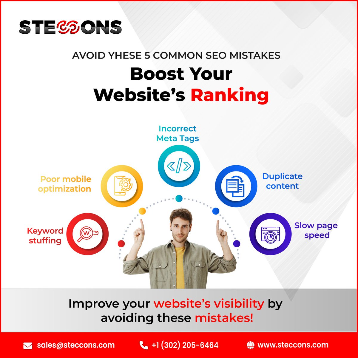 StecconsTech's tweet image. Looking to enhance your website&apos;s search rankings? 

Discover the top 5 common #SEO mistakes to avoid and elevate your online visibility!

Let @StecconsTech help you achieve and maintain top rankings!

#searchengineoptimization #DigitalMarketing #websitetraffic
#marketingagency