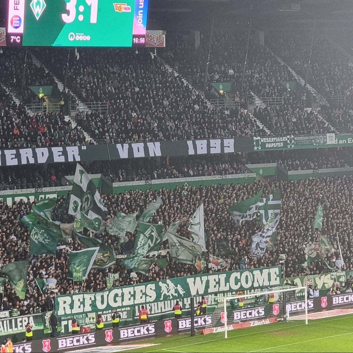 21/12/2024 Germany 🇩🇪 1 day after the Magdeburg attack this was the response of Werder Bremen 🤦🏼‍♂️