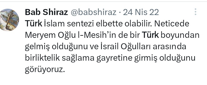 toplumvetarih's tweet photo. Türk ırkçılığının,
ve
İslam-Türk sentezcilerinin
"Hz. Adem Türktü...
"Hz. İsa ve annesi de Türktü..."
gibi hatalı tezin dayanağı
Mezopotamya'daki
#Turkabdin
#Turoyo
#Turkaye
#Turukki
#Tükris
#Etrak
vb. olarak tanımlanan
"Türkler"le
Ortaasya "Türk-men"lerini
eşitlemektir! https://t.co/QU6pP1BUOx