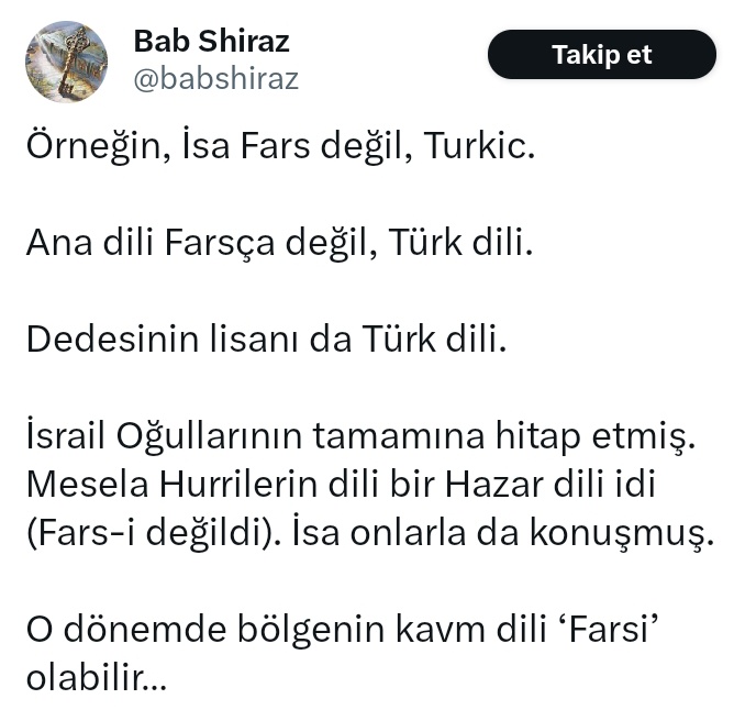 toplumvetarih's tweet photo. Türk ırkçılığının,
ve
İslam-Türk sentezcilerinin
"Hz. Adem Türktü...
"Hz. İsa ve annesi de Türktü..."
gibi hatalı tezin dayanağı
Mezopotamya'daki
#Turkabdin
#Turoyo
#Turkaye
#Turukki
#Tükris
#Etrak
vb. olarak tanımlanan
"Türkler"le
Ortaasya "Türk-men"lerini
eşitlemektir! https://t.co/QU6pP1BUOx