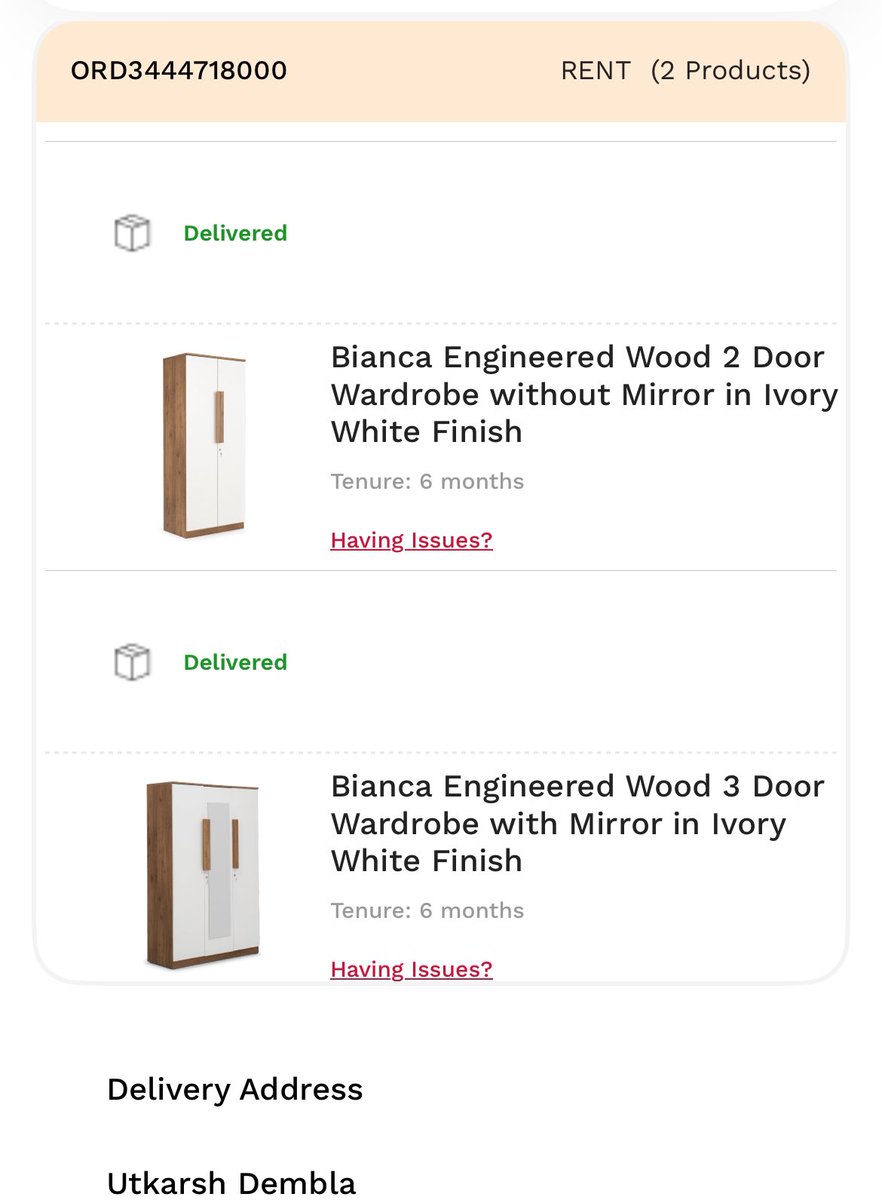 UTKARSHDEMBLA's tweet photo. @FurlencoSupport 
I think u have d worst support in India, ppl just ignore our calls
I ordered 2 wordrobes, products got delivered on Sat, subscription has started Idk why but its d fourth day, nobody has come for installation.
Products are lying in my drawing room, its a mess. https://t.co/Js3zQbHO17