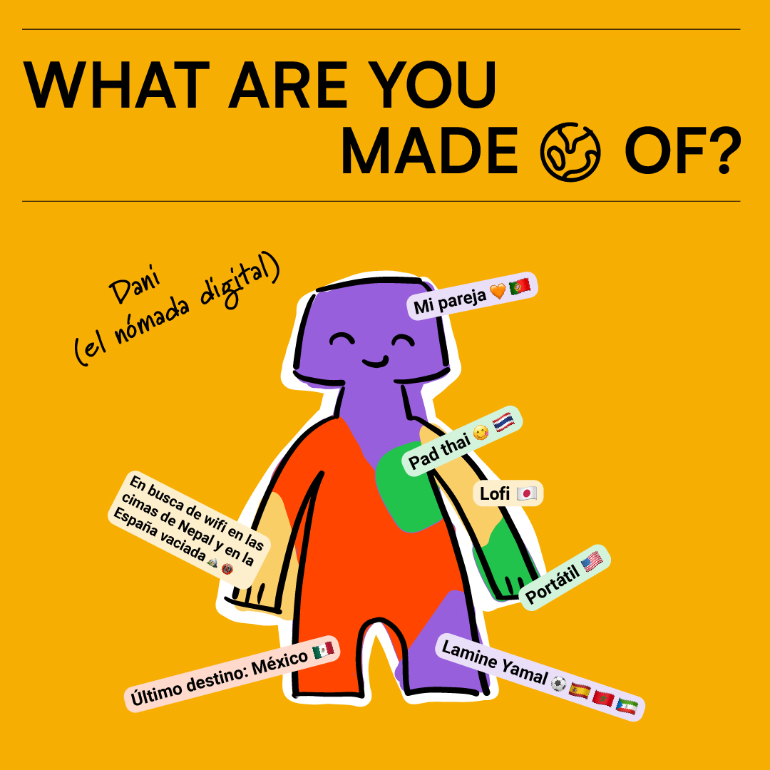CVONGD's tweet image. 🌟 Nadie puede definirse por un solo rasgo. 

En #WhatAreYouMadeOf celebramos las conexiones que nos unen y nos inspiran a ser mejores. 🌍 

¿Qué rasgos te hacen ser quién eres? Descúbrelo, crea tu propio sticker personalizado y compártelo. 

whatareyoumadeof-ongd.org