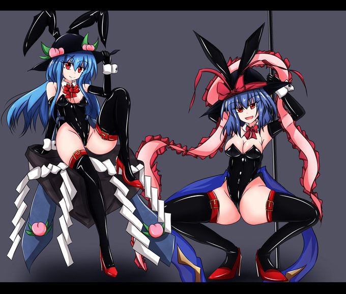 天子と衣玖バニーガール 