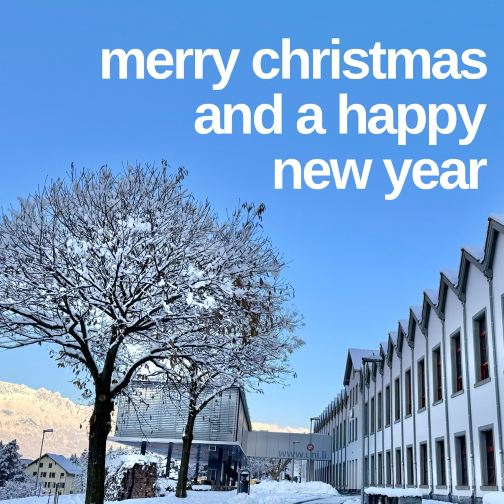 uni_li's tweet photo. 🎄✨ Season’s Greetings from the University of Liechtenstein ✨🎄

We wish you all a joyful holiday season and a prosperous New Year filled with success, learning, and unforgettable moments. ✨🎄🏔️

#merrychristmas #froheweihnachten #unili https://t.co/t09g8FwXdO