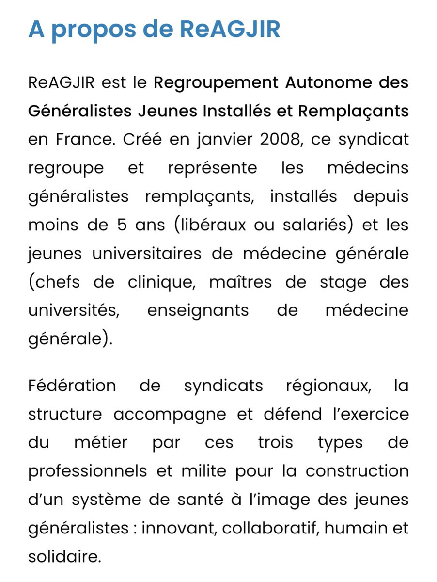 📣 Communiqué 

Nouveau gouvernement : quel cap pour la santé ? 

<a href="/ReAGJIR/">ReAGJIR</a> salue la nomination de <a href="/yannickneuder/">Dr. Yannick Neuder</a> et <a href="/CaVautrin/">Catherine Vautrin</a> et appelle à définir une feuille de route claire pour construire l’avenir de notre système de santé

reagjir.org/nouveau-gouver…