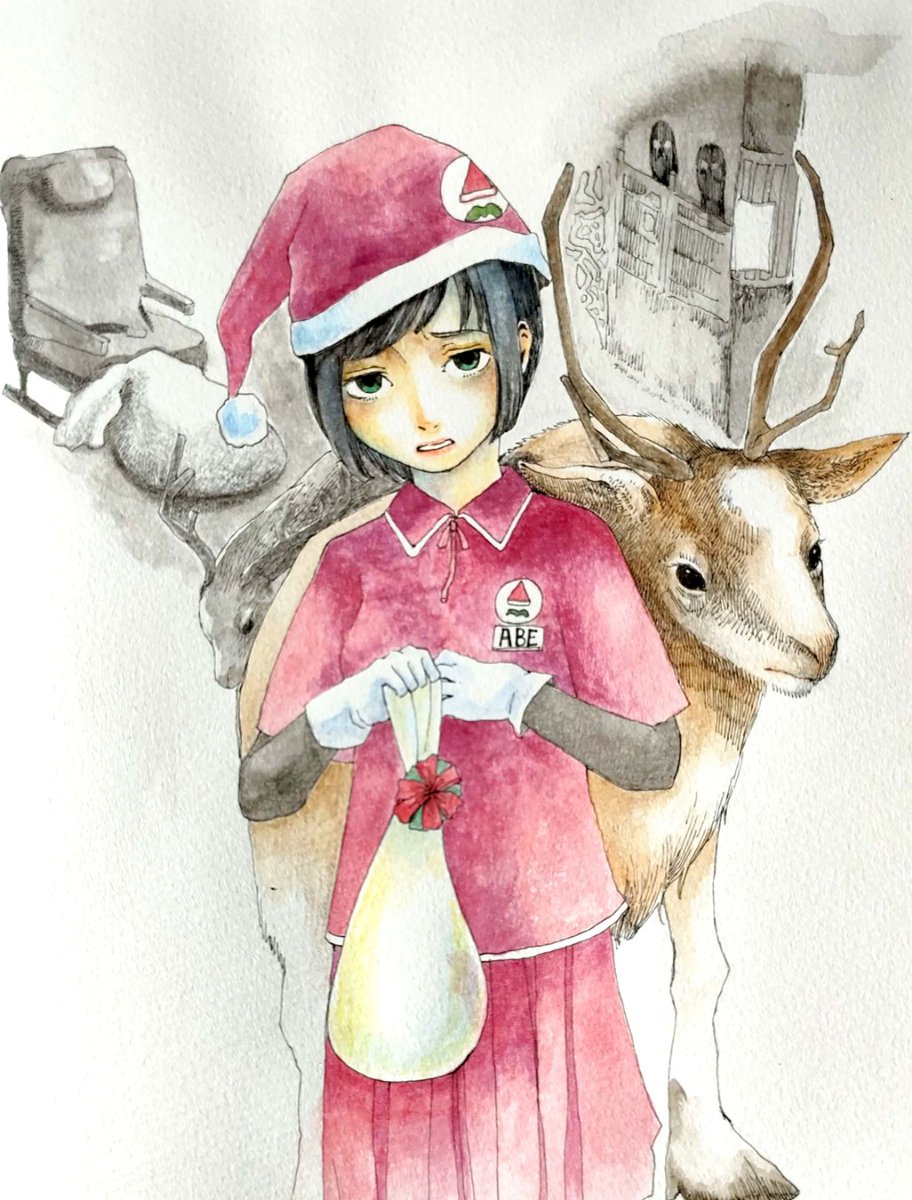 メリークリスマス🎄
#イラスト
#アナログ
#イラスト好きさんと繋がりたい
