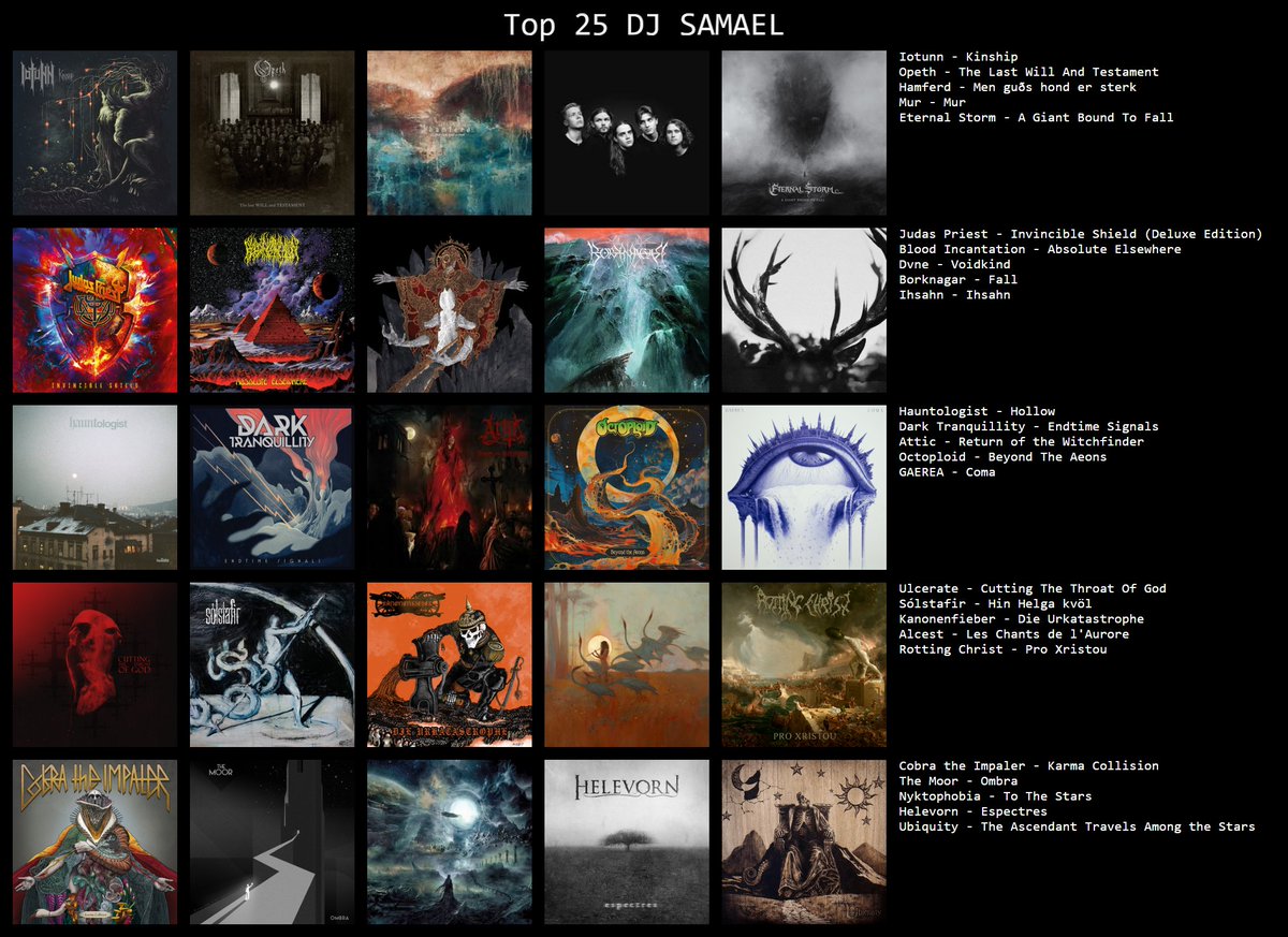 DJSamael84's tweet image. 🔥🔥 TOP 2024 DJSAMAEL 🔥🔥
El momento más esperado de todo el año, el TOP 25 de metal del año 2024.
Opiniones??
Se agradecen RT + LIKE.