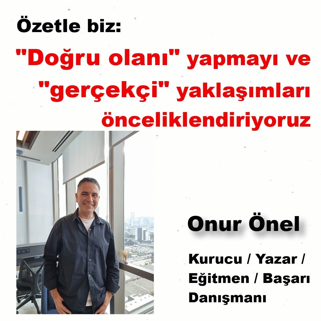 Onurnel1's tweet photo. İŞİMİZİ İYİ YAPIYORUZ >> ÇÜNKÜ YAPTIĞIMIZ İŞİ İYİ BİLİYORUZ 🙂🙏

Onur Önel
Konuşmacı 🔊 Eğitmen/Yazar | Başarı Danışmanı 🏢

Önel Kurumsal Çözümler Şti.
"Denenmiş ve Başarısız Olmuş Yöntemleri Değiştirme Zamanı"
Tel: 0212 976 12 12

#yönetim #insankaynakları #verimlilik #başarı https://t.co/YQXb6ymiyL
