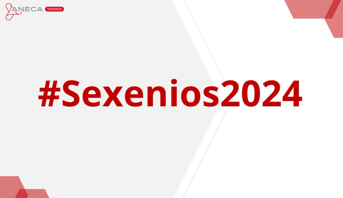 Publicada en BOE la Convocatoria de #Sexenios2024:
boe.es/boe/dias/2024/…
🗓️Del 13 de enero al 3 de febrero de 2025
✔️Cada aportación debe incluir identificador persistente y enlace al repositorio donde se haya depositado (de ser obligatorio)
✔️Ya no será necesario subir los PDF