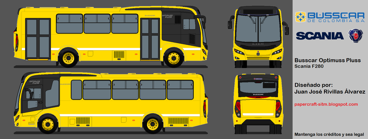 Kalash_Rivi's tweet photo. Busscar Optimuss Pluss - Scania F280 (GNC)
#TransMilenio #ConsorcioExpress #Busscar #Scania #Blueprints #Onibus https://t.co/AKRUCY5uxh
