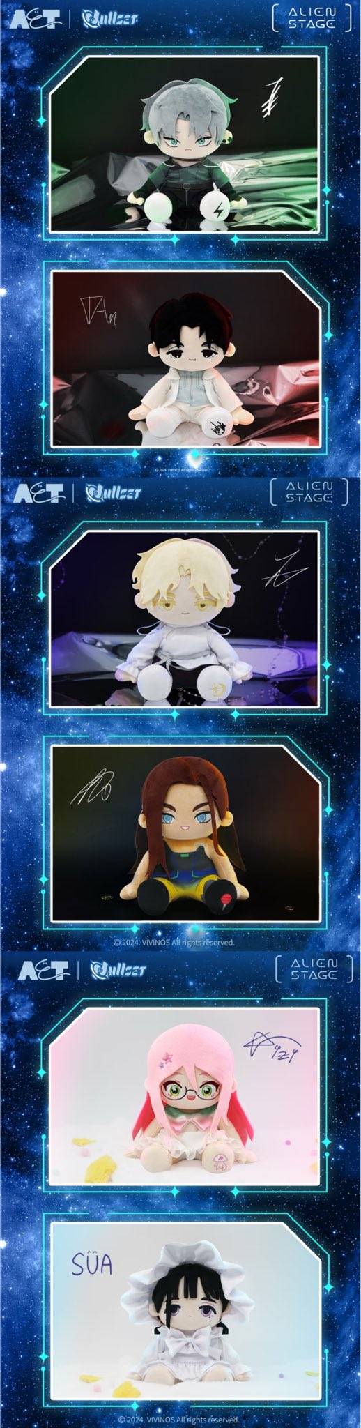 Alien Stage Plush Toy Doll 6 types Set Complete Box Official